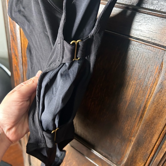 Black Scoop Neck Swimsuit - Picture 2 of 4